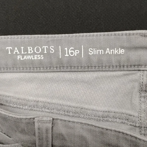 Talbots Women's Skinny Jeans in Soft Gray - Picture 2 of 7